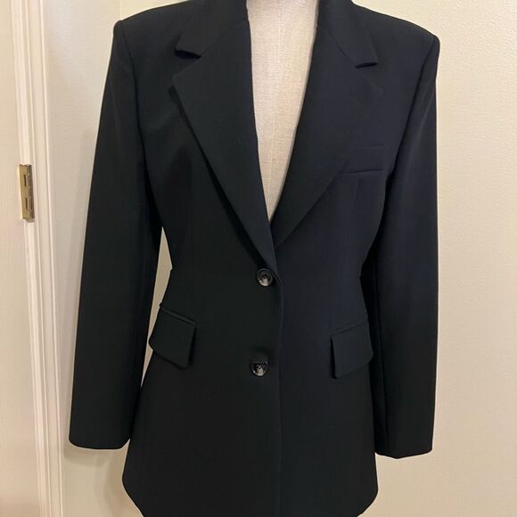 Mango Black Blazer w/ Open Back NWT Size M - Picture 2 of 14